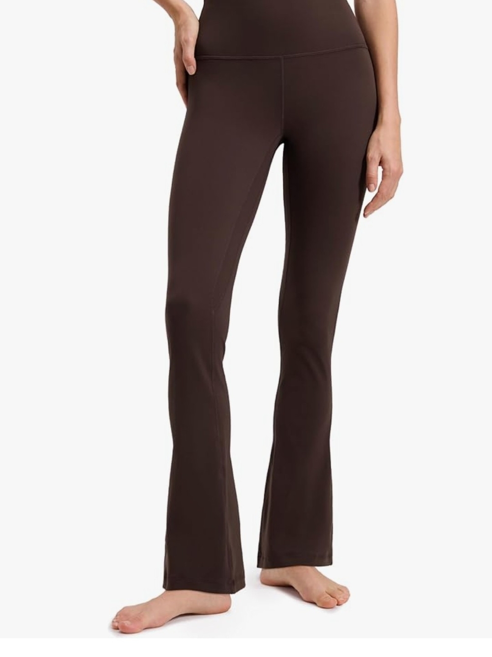 CRZ YOGA Women's Dark Brown Boot-Cut Yoga Pants